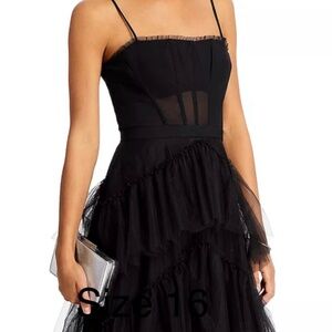 BCBG tulle black cocktail or black tie dress with tags!!